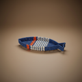Poisson Blu Arancio Sfondo Taupe v2