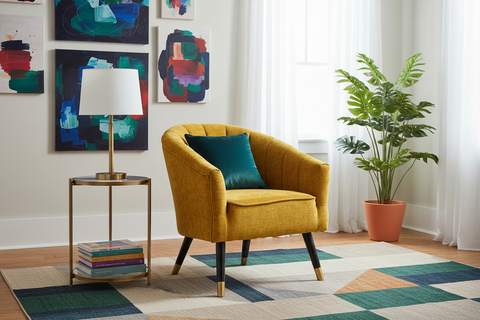 TESSA - POLTRONCINA COLOR MOSTARDA