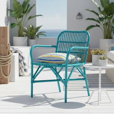 Delicieux - Poltroncina In Rattan Turquese