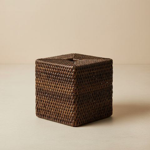 Porta Fazzoletti Cubo Rattan Myanmar - v1