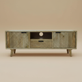 Porta TV Leeds colore chiaro sfondo beige