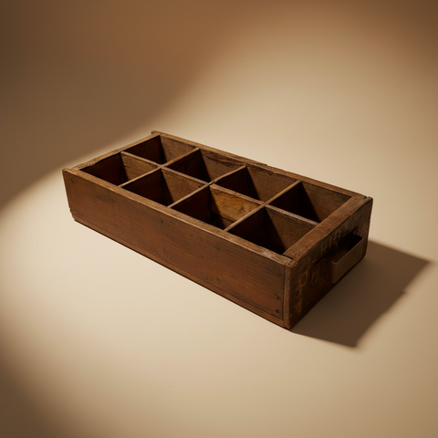 Portabottiglie in legno su sfondo neutro