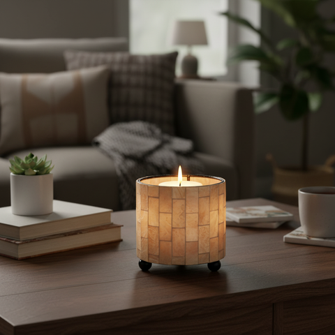 Portacandele Capiz Pershendetie in ambiente lifestyle