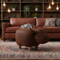 Pouf Bufalo Cognac - Ambientato