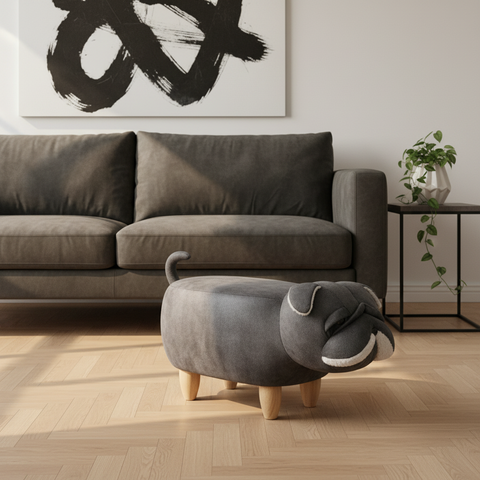 Pouf Bulldog Antracite - Foto Ambientata