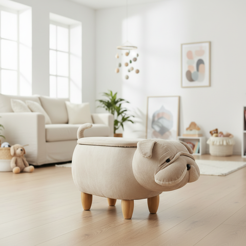 Pouf Maiale Beige - Quadrato