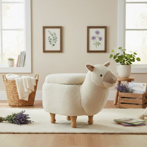 Pouf Pecora Bianca - Foto Quadrata