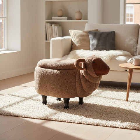 Pouf Pecora Boucle - Ambientato