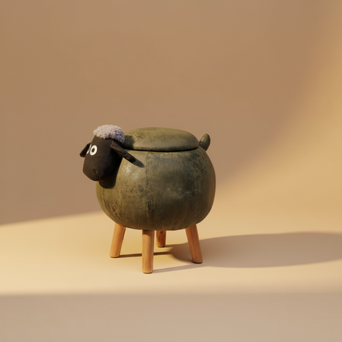 Pouf Pecora Verde Oliva - Rimpicciolito v2