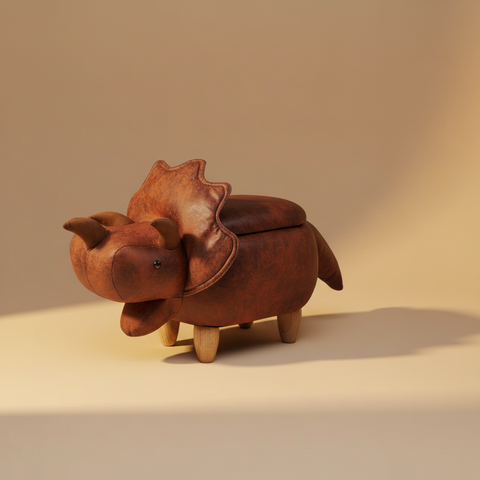 Pouf Triceratopo Cognac - v5