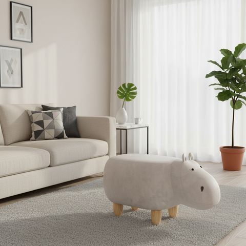 Pouffotto Ippo Bianco in ambiente moderno