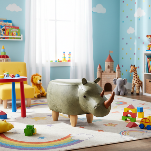 Pouffotto Rinoceronte in cameretta