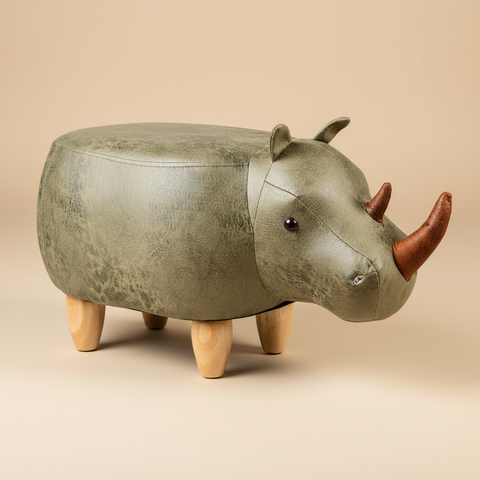 Pouffotto Rinoceronte su sfondo neutro