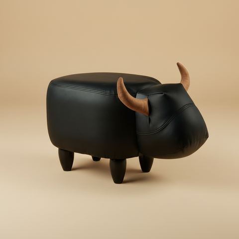 Pouffotto Toro Nero su sfondo neutro