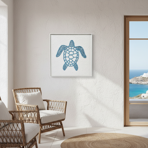 Quadro tartaruga ambientato - casa al mare