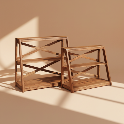 Scaffali set sfondo neutro