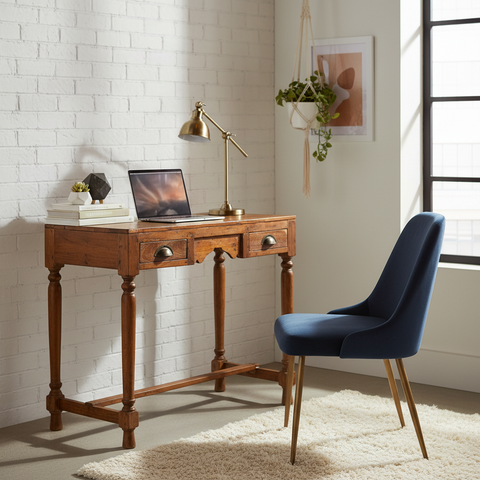 Scrivania vintage in ambiente