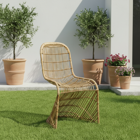 Sedia Antigua in rattan naturale - formato quadrato