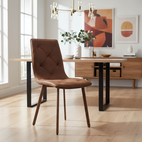 Sedia con impunture nuova finitura gambe