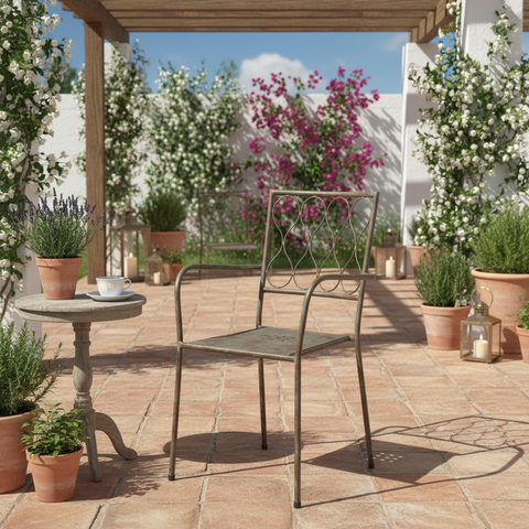 Sedia da Esterno in Ferro Verde