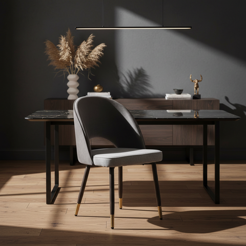 Alessandra - Sedia Tessuto E Velluto Tonalita Grigia