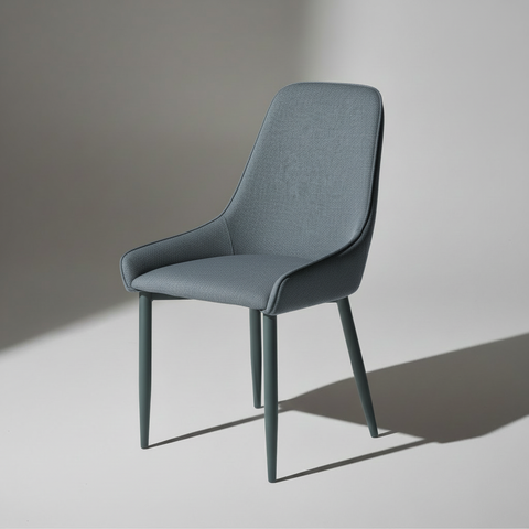 Sedia grigio-blu petrolio sfondo grigio