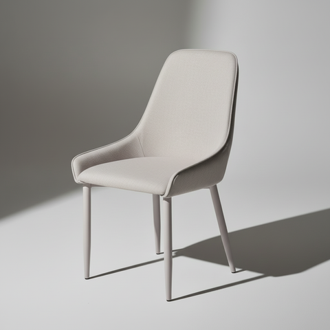 Sedia grigio chiaro sfondo grigio