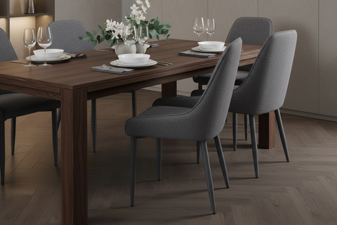 Margaret - Sedia Monocolore Grey Salt And Pepper