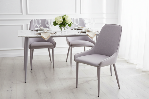 Margaret - Sedia Monocolore Pearl Grey