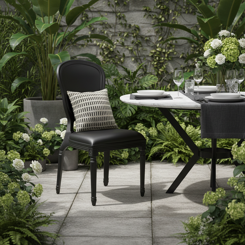 Sedia Luigi XVI Nera - Outdoor