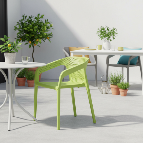 Python - Sedia Impilabile in PP Verde