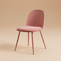 Sedia rosa su sfondo beige