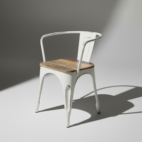 Sedia Tolix bianco anticato - finitura matte opaca