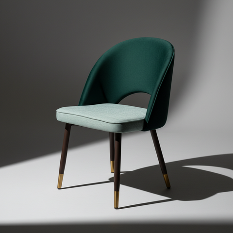 Sedia verde bottiglia girata sinistra