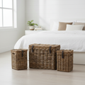 Set 3 ceste Rush Weaves con coperchio ambientato