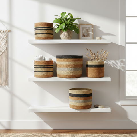 Set 3 ceste sea grass colori terra lifestyle