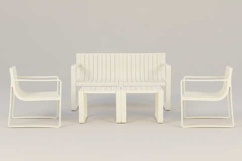 Ajobi - 1/5 Outdoor Set in White PP