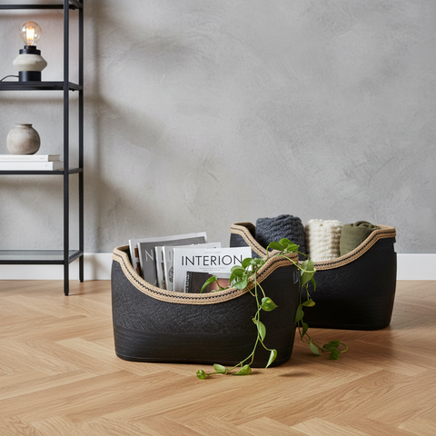 Set Ceste Gomma Nera Iuta - Ambientata