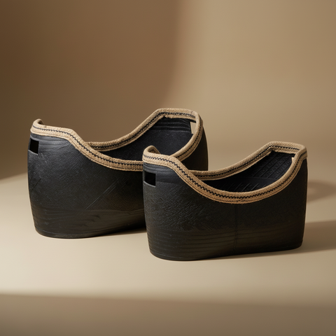 Set Ceste Gomma Nera Iuta - Sfondo Neutro v3