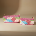 Set Cestini Crochet Pastel - Sfondo Neutro
