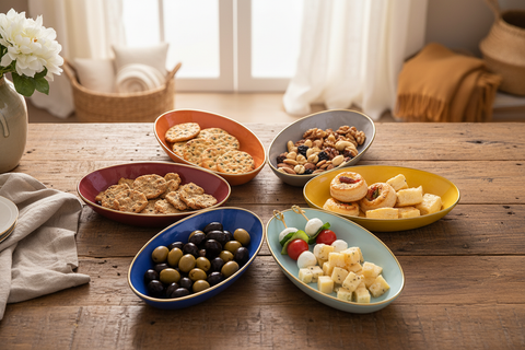 Set Piattini Ovali con Snack