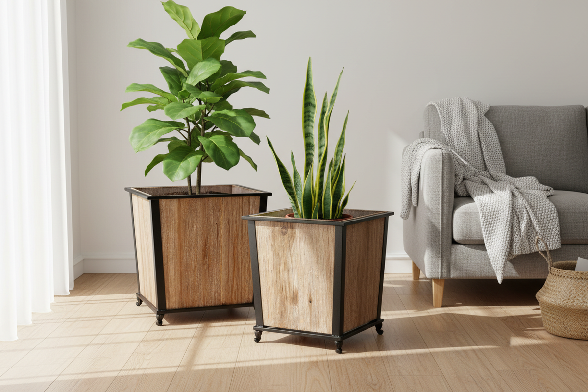 Set portavasi su ruote ambientati in soggiorno moderno