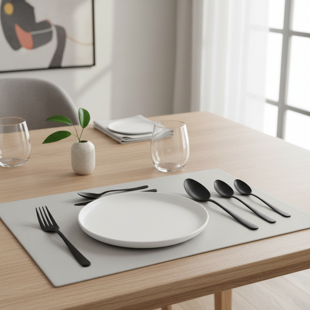Set Posate Victoria nere in ambiente