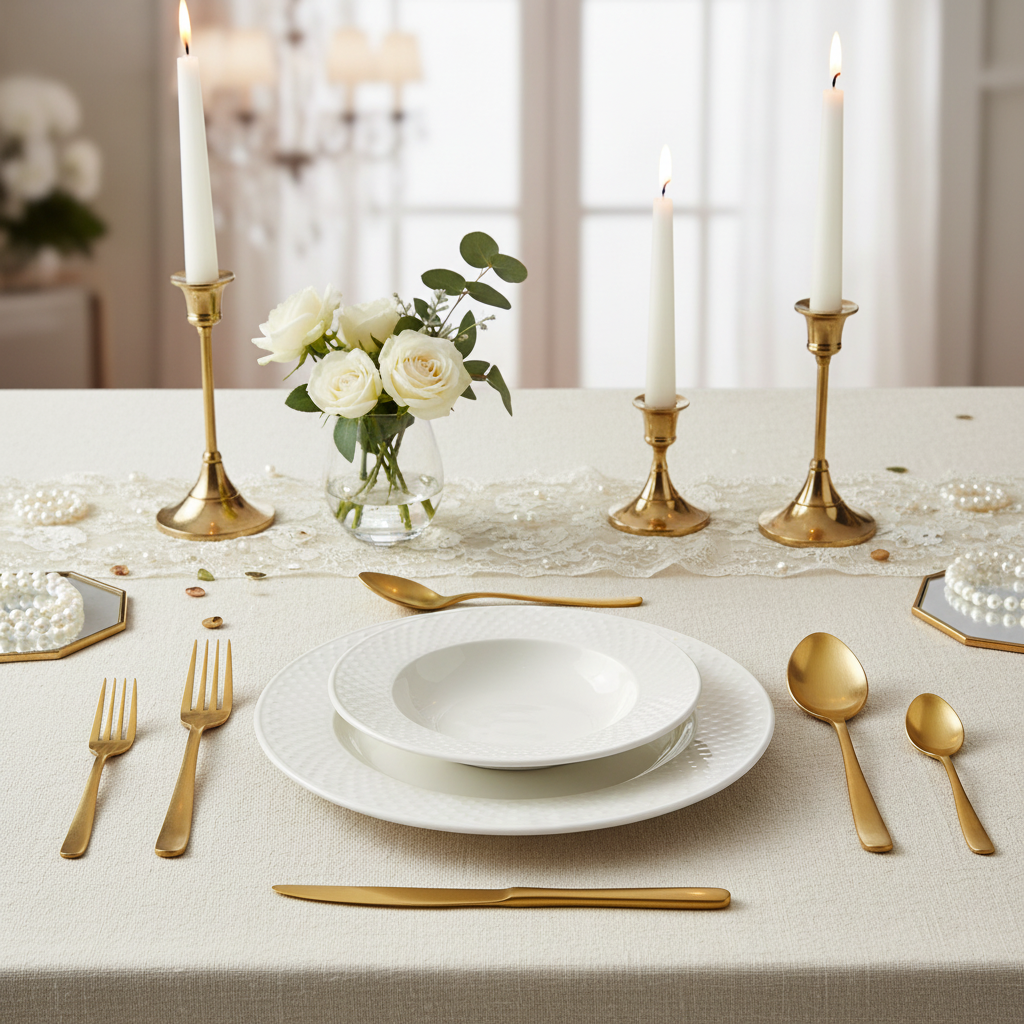 Set Posate Victoria oro in ambiente