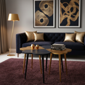 Set tavolini quadrifoglio living glamour