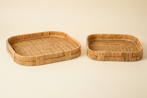 Adios - Trays Set 1/2 Rattan