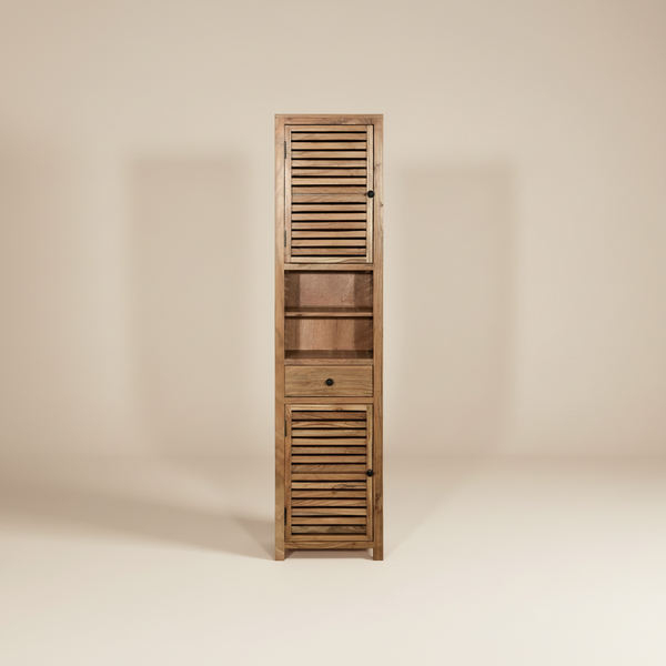 LEEDS - COLONNA BAGNO CON 2 SPORTELLI E CASSETTO