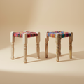 Sgabelli boho sfondo neutro