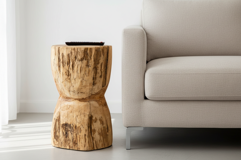 Sgabello accanto al divano minimal