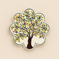 Sottopentola albero di limoni su sfondo beige con ombra